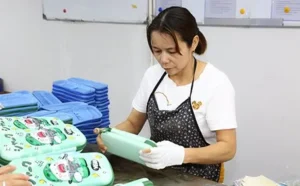 Strict quality control inspection of OEM custom EVA cases at our manufacturing facility