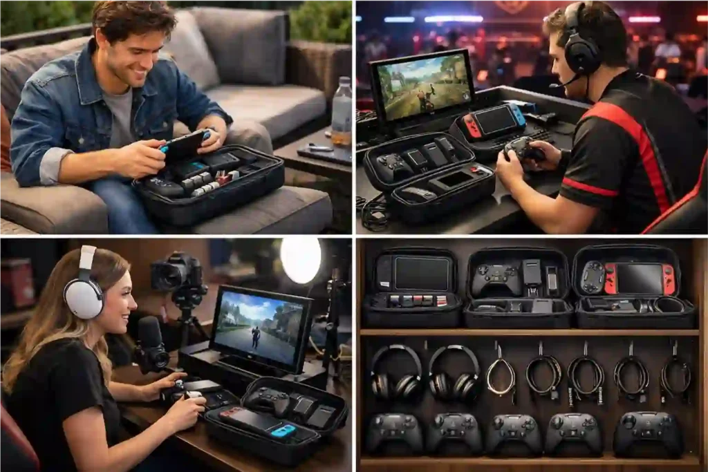 Gaming applications of Switch EVA case - casual gamer, esports player, content creator