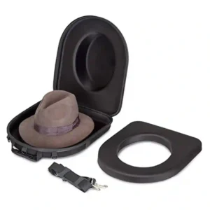 Crush-proof interior of an OEM EVA hat case protecting a fedora